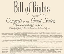 Η Διακήρυξη των Δικαιωμάτων του Πολίτη του Συντάγματος των ΗΠΑ προστατεύει τις βασικές ελευθερίες των πολιτών στις Ηνωμένες Πολιτείες.