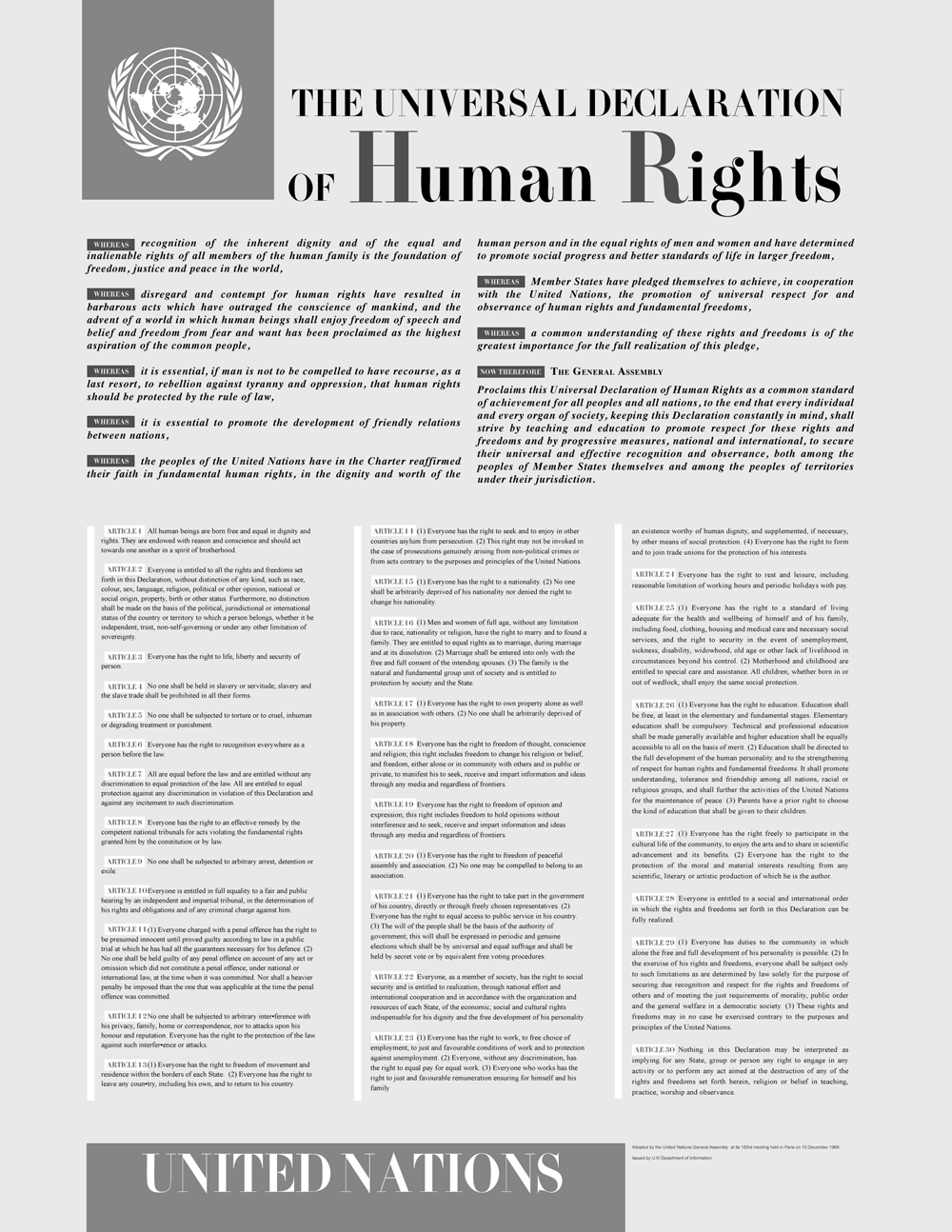 United Nations, Universal Declaration of Human Rights, History ...